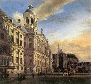 Jan van der Heyden Amsterdam, Dam Square with the Town Hall and the Nieuwe Kerk Spain oil painting artist